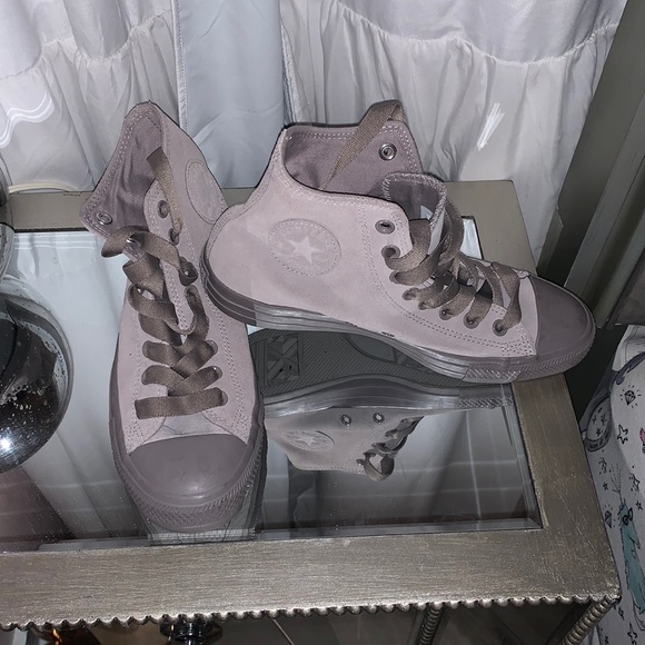 Converse Shoes - Suede two tone grey Converse high top